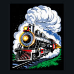 Christmas Steam Engine Train Vintage Conductor Men Poster<br><div class="desc">Christmas Steam Engine Train Vintage Conductor Men Boys Kid</div>