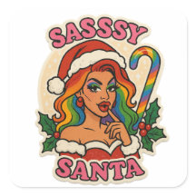 Christmas Sticker – Drag Queen Holiday Pride