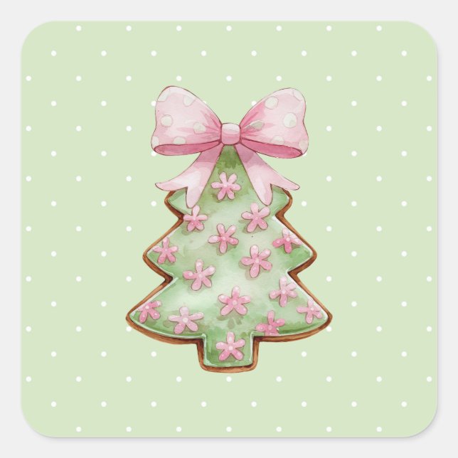 Christmas Sticker Fyrkantigt Klistermärke (Framsida)