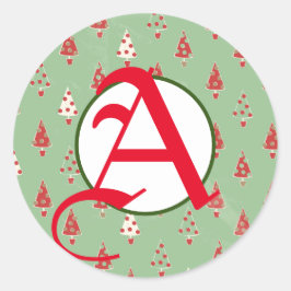 CHRISTMAS STICKER MED URSPRUNGLIG ANPASSNINGSBAR RUNT KLISTERMÄRKE