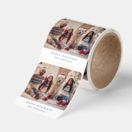 Christmas Sticker Roll | Holiday Gift Label Seal Fyrkantigt Klistermärke
