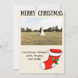 Christmas Stocking Christmas Photo Card Julkort
