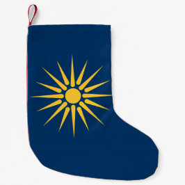 Christmas Stockings with Flag of Macedonia, Greece Liten Julstrumpa