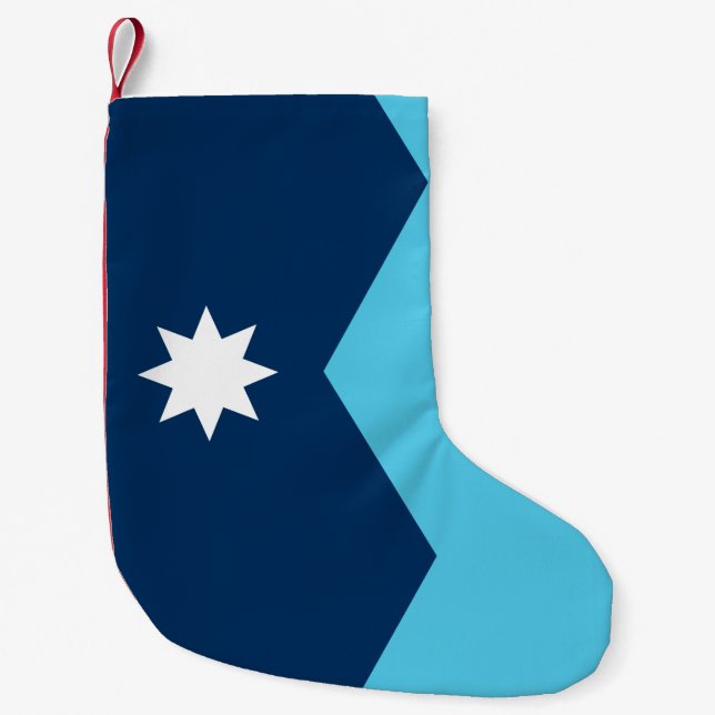 Christmas Stockings with Flag of Minnesota, USA Liten Julstrumpa (Framsidan)