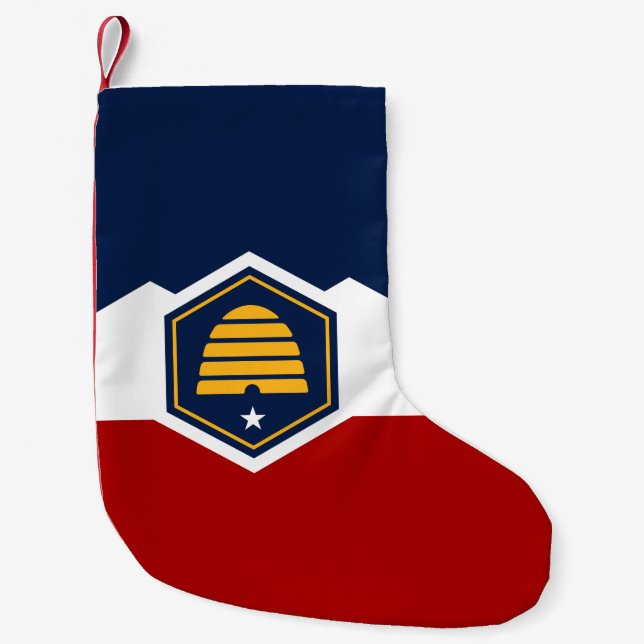 Christmas Stockings with Flag of Utah, USA Liten Julstrumpa (Framsidan)