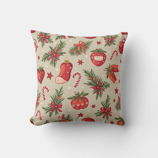 Christmas Strawberry Sock Pillow Cushion Kudde