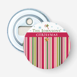 Christmas Striped– Holiday Cooking & Baking Gift Flasköppnare