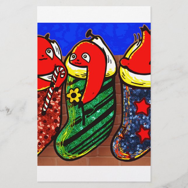 Christmas-strumpor Brevpapper (Framsida)