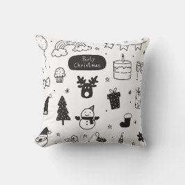 Christmas style black and white  kudde