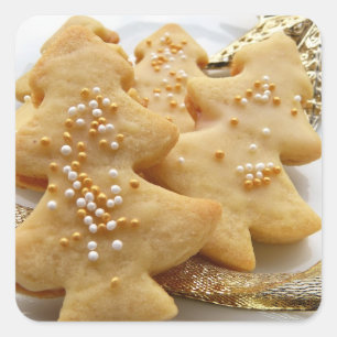 Christmas Sugar Cookies Sticker Fyrkantigt Klistermärke
