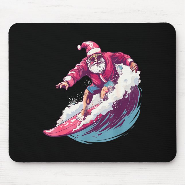 Christmas Surfing Santa Surfboarder Surf Lover Xma Musmatta (Framsidan)