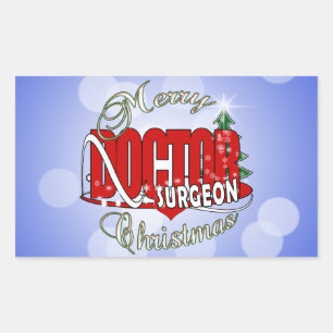 CHRISTMAS SURGEON DOKTOR REKTANGULÄRT KLISTERMÄRKE
