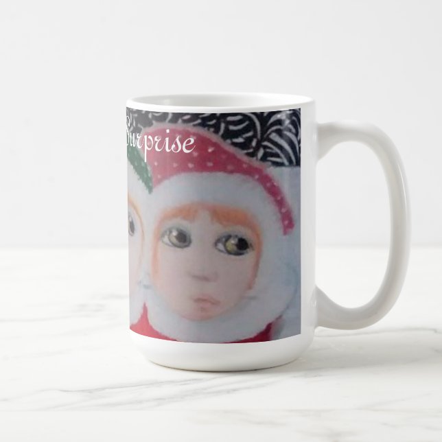 Christmas Surprise cute kids Mug Kaffemugg (Höger)