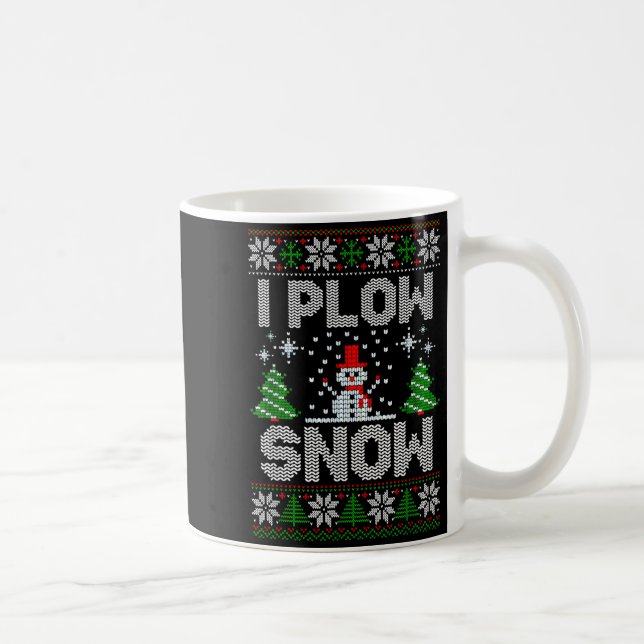 Christmas Sweater I Plow Snow Matching Couples Paj Kaffemugg (Höger)