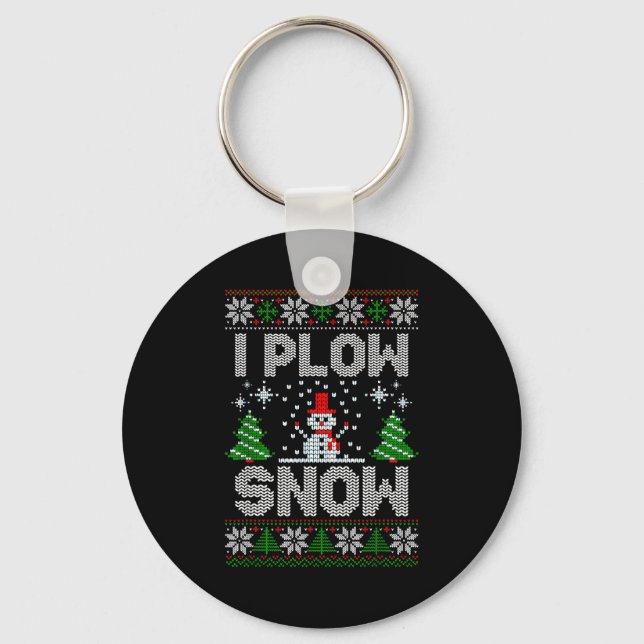 Christmas Sweater I Plow Snow Matching Couples Paj Nyckelring (Framsida)