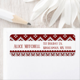 Christmas Sweater Return Address Returadress Etikett
