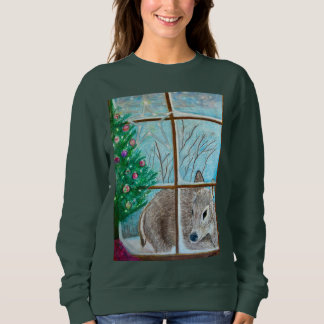 Christmas sweatshirt: Deer looking through window T Shirt