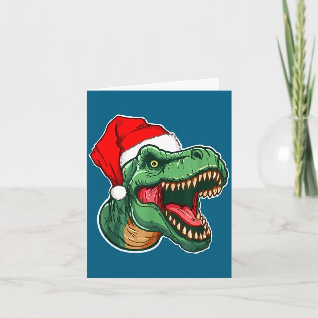 Christmas T-rex  Kort (Framsida)