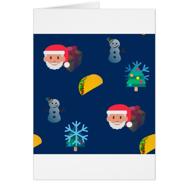 christmas taco emoji hälsningskort (Framsidan)