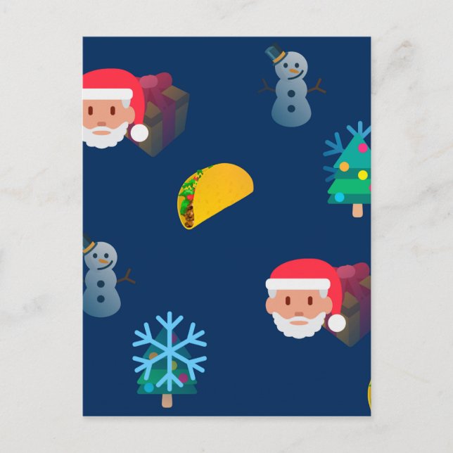 christmas taco emoji helg vykort (Framsida)