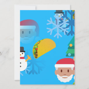 christmas taco emoji julkort