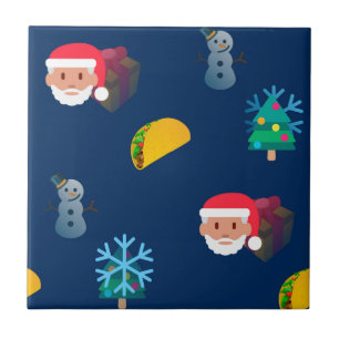 christmas taco emoji kakelplatta