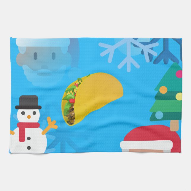christmas taco emoji kökshandduk (Horisontell)