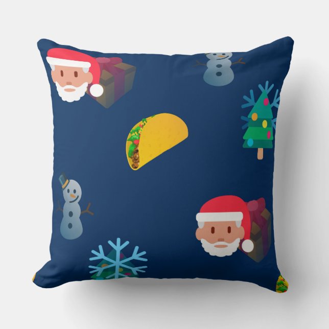 christmas taco emoji kudde (Framsida)