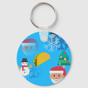 christmas taco emoji nyckelring