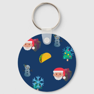 christmas taco emoji nyckelring