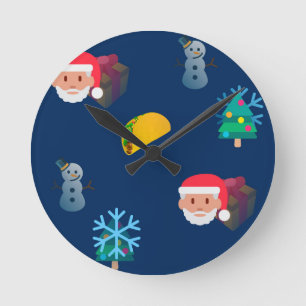 christmas taco emoji rund klocka