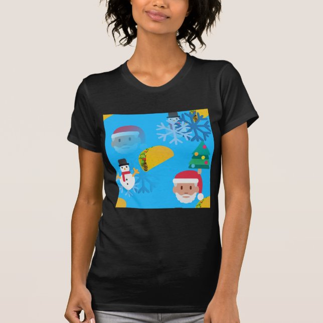 christmas taco emoji tee shirt (Framsida)