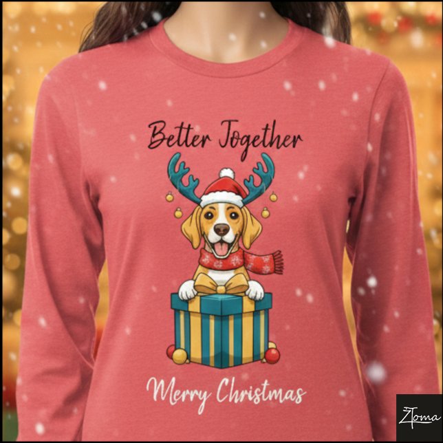 Christmas Tan Pointer Reindeer Gift Graphic T Shirt (Skapare uppladdad)