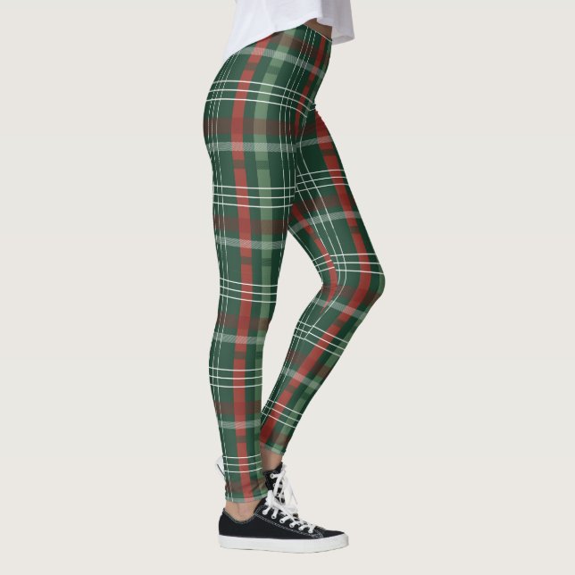 Christmas Tartan Plaid Leggings – Festive Women’s  (Höger)