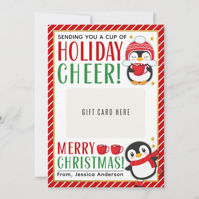 Christmas Teacher Appreciation Gift Card Holder Inbjudningar (Framsida)