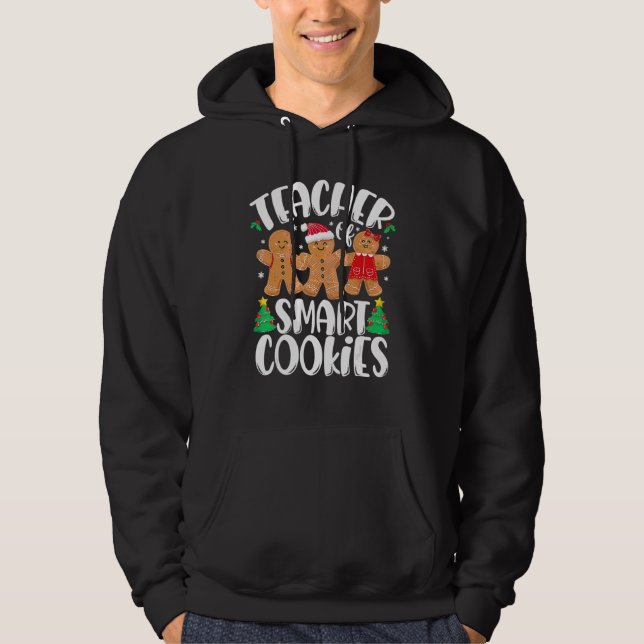 Christmas Teacher Cute Gingerbread Cookies   Hoodie (Framsida)
