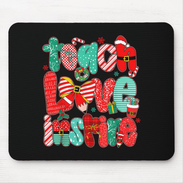 Christmas Teacher Teach Love Insre Xmas Vibes  Musmatta (Framsidan)