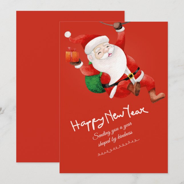 Christmas Teacher Thank You Red Gift card Holder Julkort (Fram/baksida)