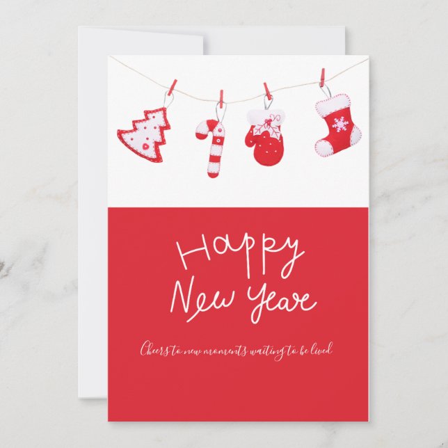 Christmas Teacher Thank You Red Gift card Holder Julkort (Framsida)