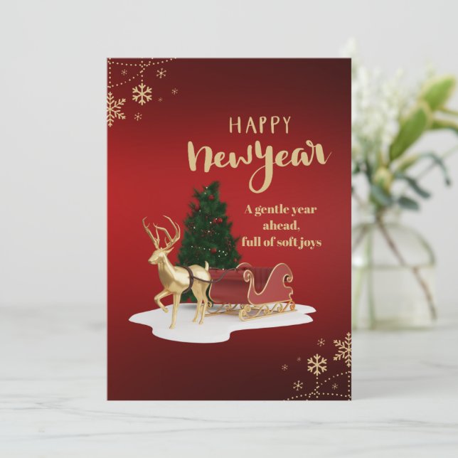 Christmas Teacher Thank You Red Gift card Holder Julkort (Stående Fram)