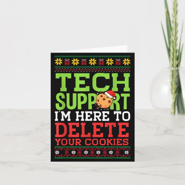 Christmas Tech Suprt Here To Delete Cookies Ugly S Kort (Framsida)
