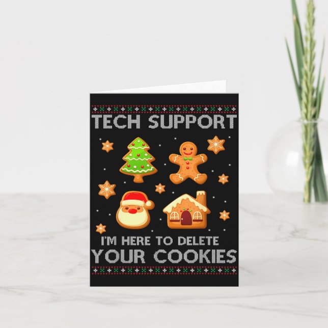 Christmas Tech Suprt Here To Delete Cookies Ugly S Kort (Framsida)