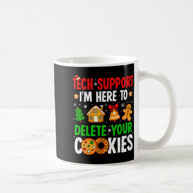 Christmas Tech Suprt Here To Delete Cookies Xmas M Kaffemugg (Höger)