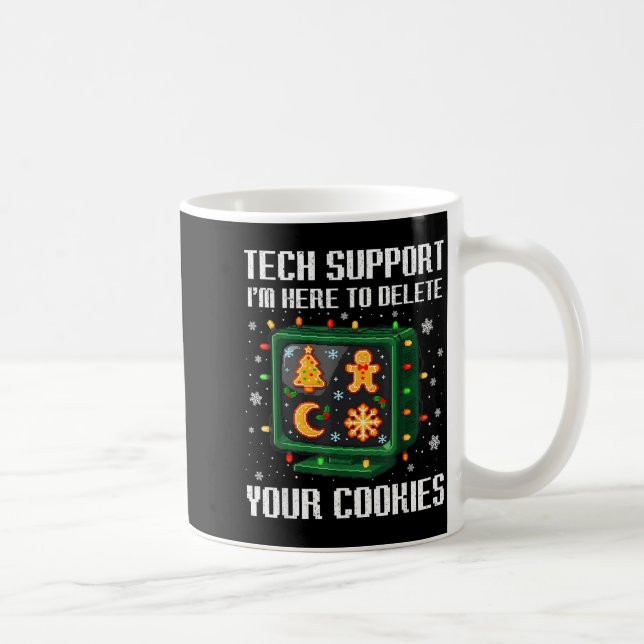 Christmas Tech Suprt Here To Delete Cookies Xmas M Kaffemugg (Höger)