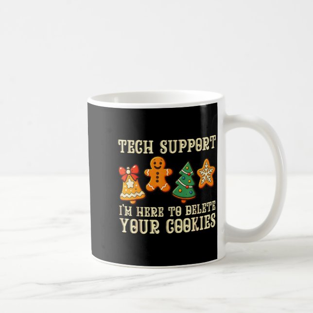Christmas Tech Suprt Here To Delete Cookies Xmas M Kaffemugg (Höger)