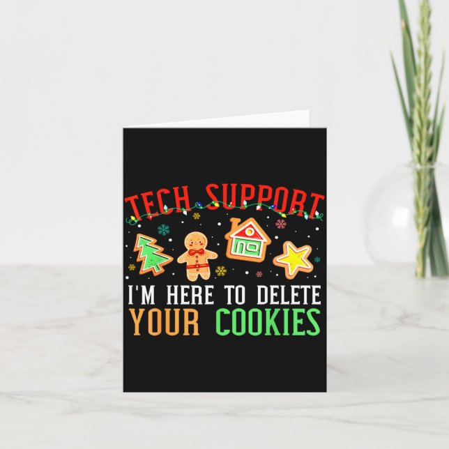 Christmas Tech Suprt Here To Delete Cookies Xmas M Kort (Framsida)