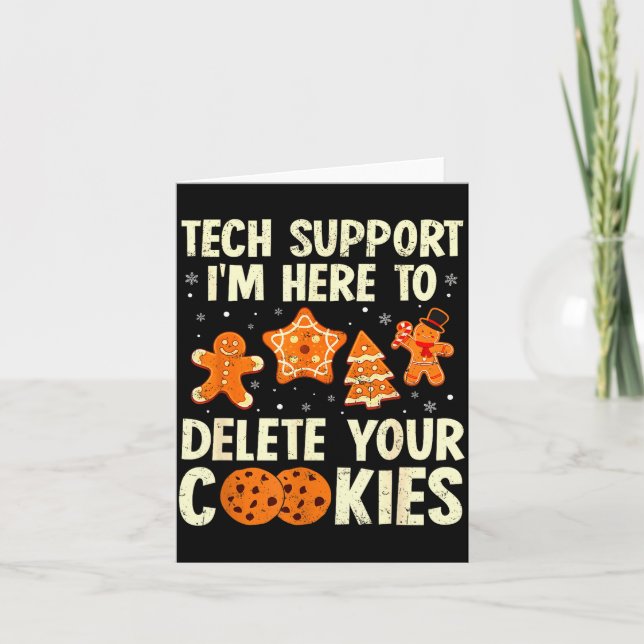 Christmas Tech Suprt Here To Delete Cookies Xmas M Kort (Framsida)