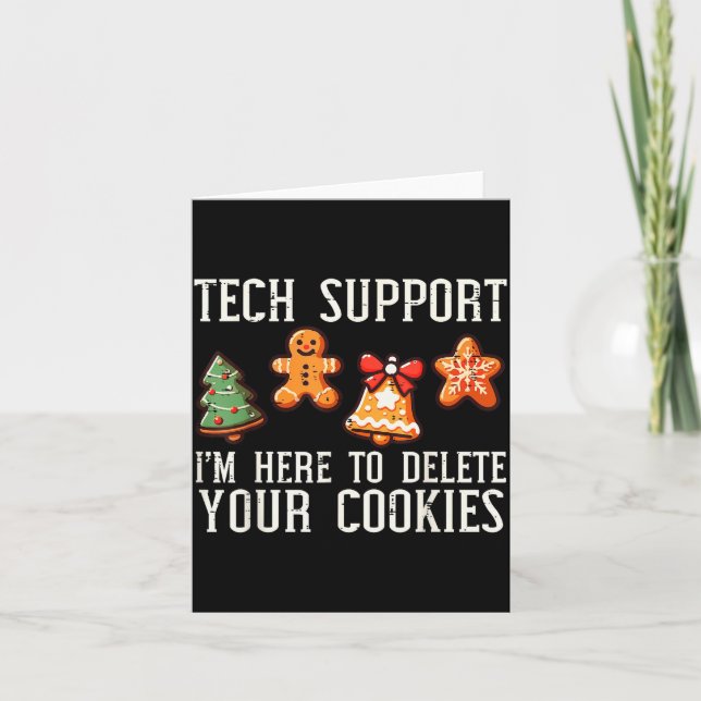 Christmas Tech Suprt Here To Delete Cookies Xmas M Kort (Framsida)