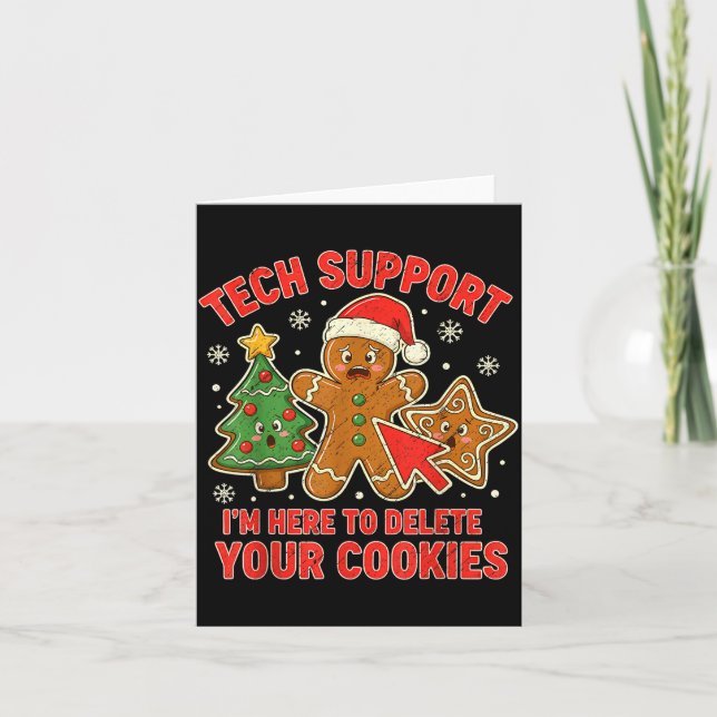 Christmas Tech Suprt Here To Delete Cookies Xmas M Kort (Framsida)