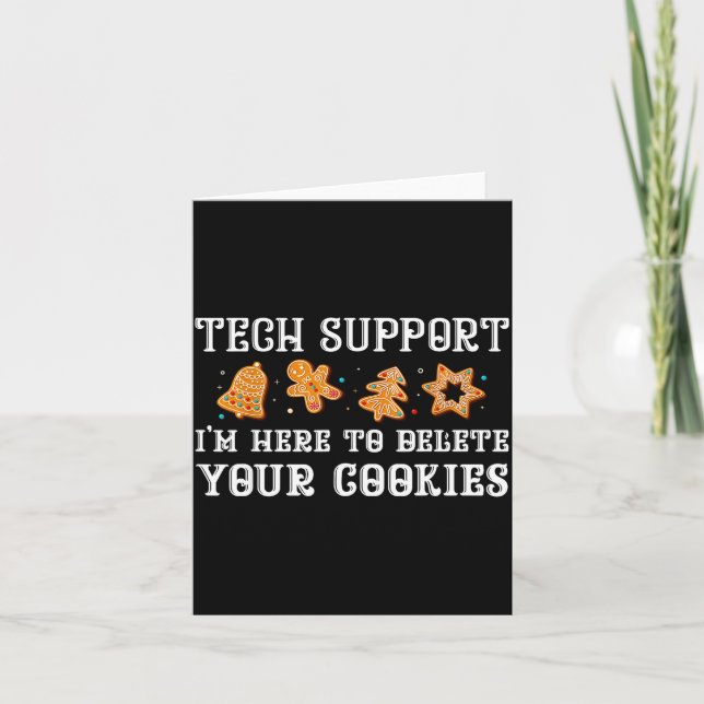 Christmas Tech Suprt Here To Delete Cookies Xmas M Kort (Framsida)